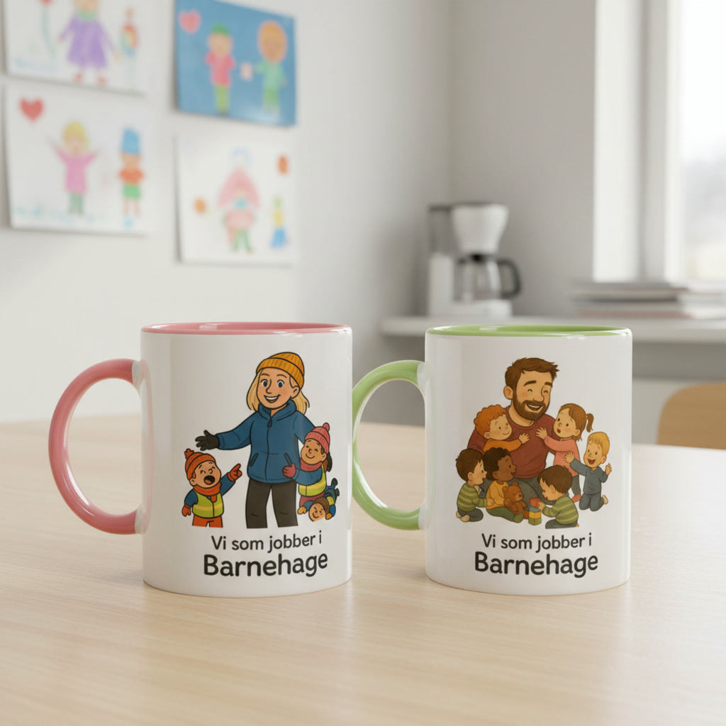 "Vi som jobber i Barnehage" kaffekrus